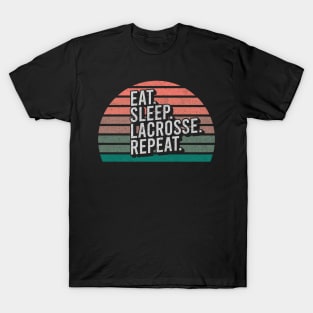 Vintage Retro Quote Eat Sleep Repaet Inspiration T-Shirt